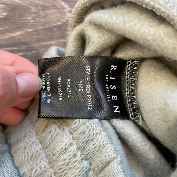 RISEN High Waist Slit Wide Leg pants (sage) - Picture 4 of 5